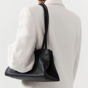 St Agni black leather Origami Tote
